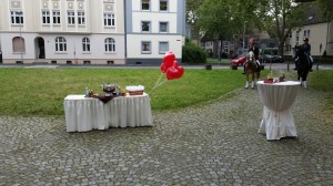 Hochzeitstauben und Sektempfang in Bochum-Gerthe