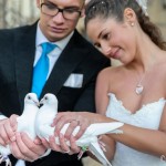 Hochzeitstauben bei Sarah und Pietro Lombardi 2 | ®Kamera mit Herz