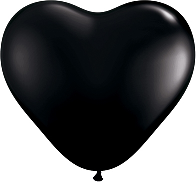 Herzballon Schwarz