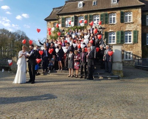 Tauben und Ballons in Ratingen